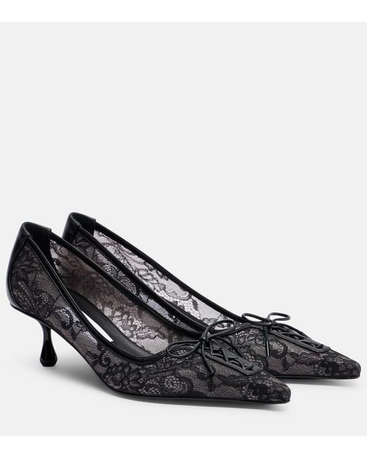 Jimmy Choo Black Scarlett Lace Pumps