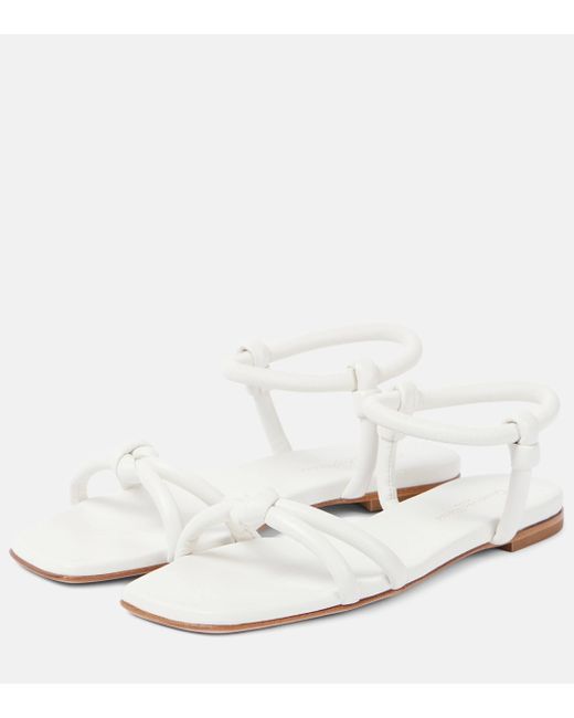Gianvito Rossi White Juno Leather Sandals