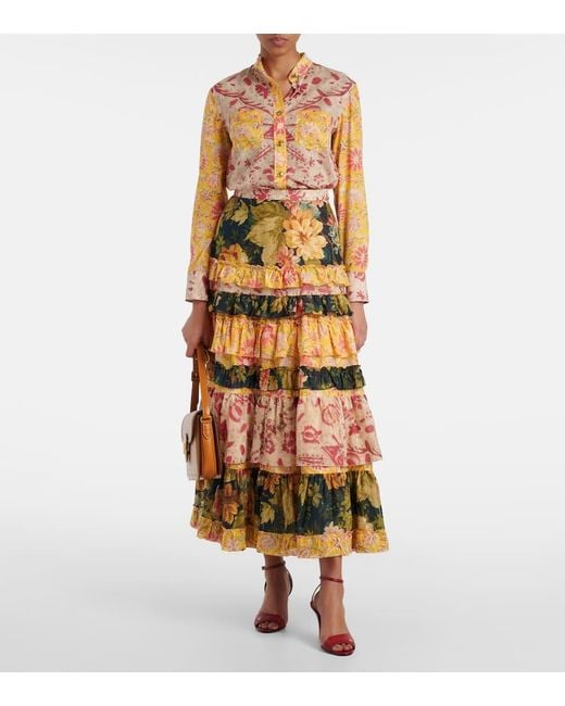 Valentino Orange Bluse Aus Baumwolle