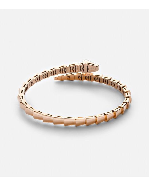 BVLGARI White Serpenti Viper 18Kt Rose Bracelet