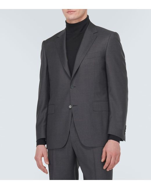 Canali Anzug aus Wolle in Black für Herren