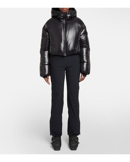 Aztech Mountain Black Daisy Cropped Down Ski Jacket