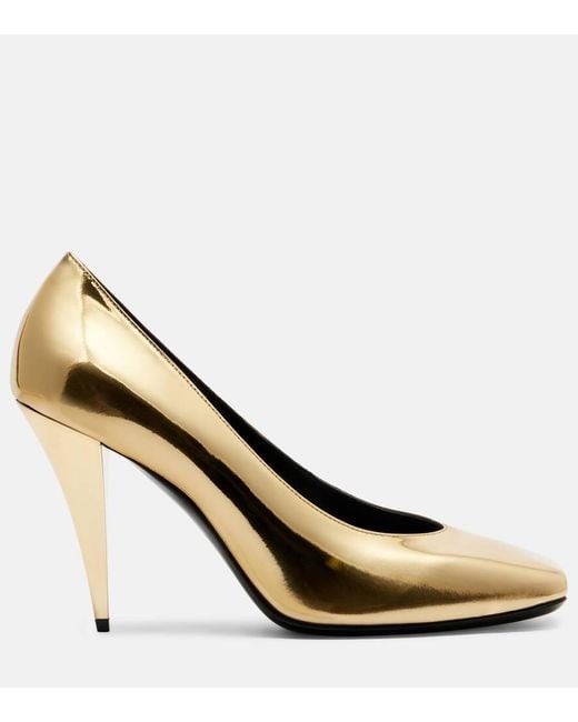 Givenchy Metallic Sliced Square 95 Patent Leather Pumps