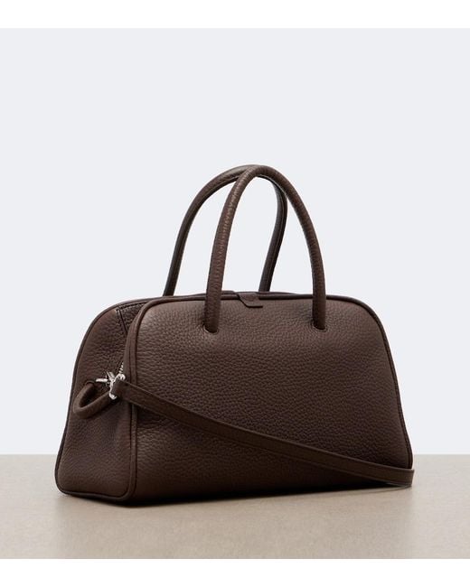 Jacquemus Brown Turismo Small Leather Bowling Bag