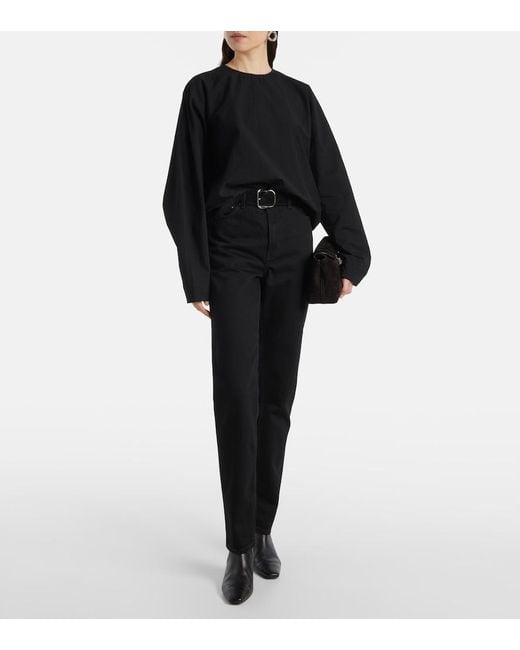Totême Black High-Rise Slim Jeans