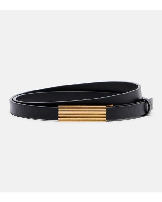 Khaite Black Empire Leather Belt