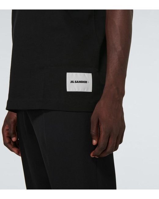 Jil Sander Black Pack Of Three Cotton T-Shirts