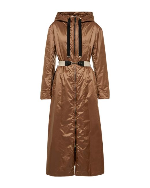 Parka The Cube Greenpi a capuche Toile Max Mara en coloris Marron | Lyst