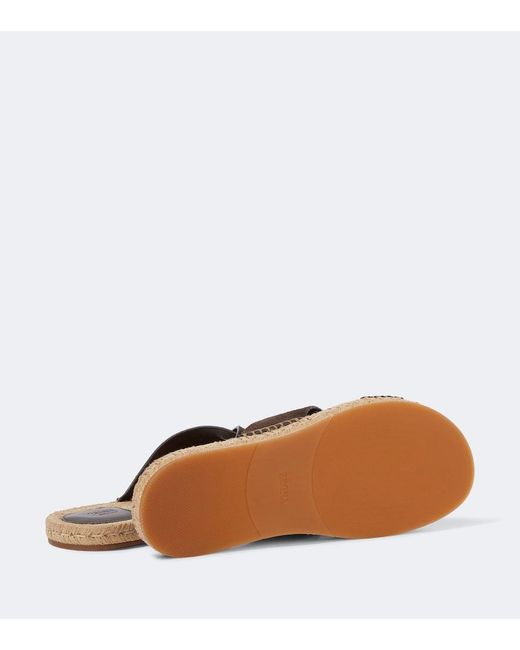 Zegna Brown Suede Espadrille Sandals for men