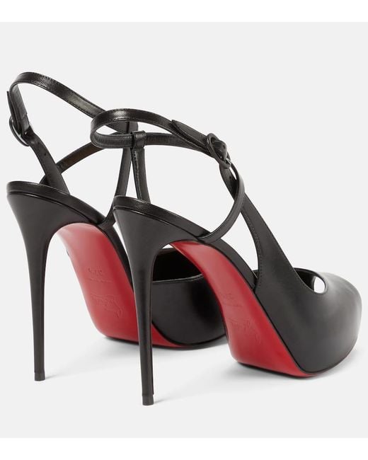 Christian Louboutin Jenlove Alta 120 Leather Peep-Toe Pumps Christian Louboutin Jenlove Alta 120 Leather Peep-Toe Pumps