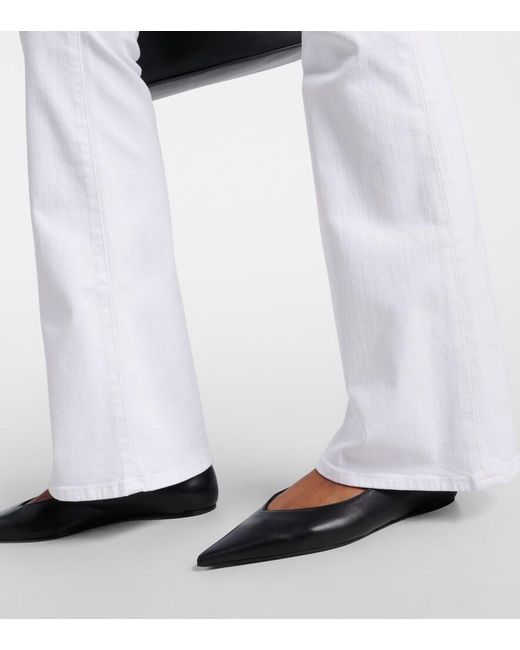 FRAME White Le High Flare High-Rise Flared Jeans