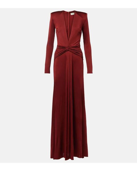 The New Arrivals Ilkyaz Ozel Red Jersey Gown