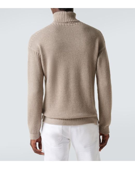 Loro Piana Natural Cashmere Turtleneck Sweater for men