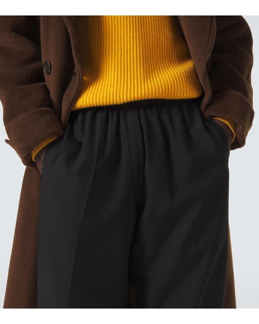 Umit Benan Black Julian Virgin Wool Straight Pants for men