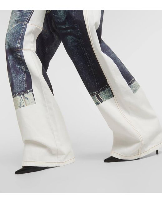 Tattoo Collection - Jeans a gamba larga di Jean Paul Gaultier in Blue
