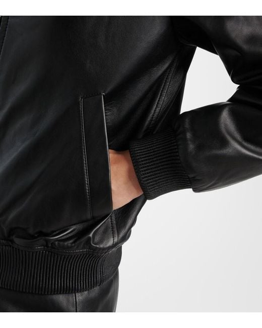 Yves Salomon Black Leather Jacket