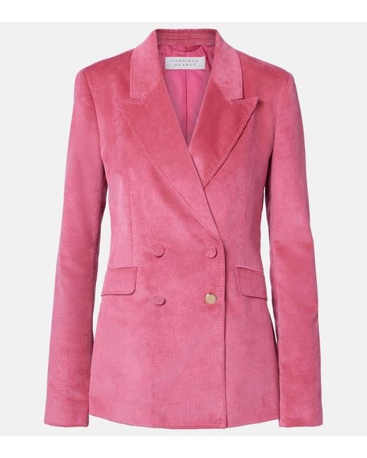 Gabriela Hearst Pink Angela Cotton Corduroy Blazer