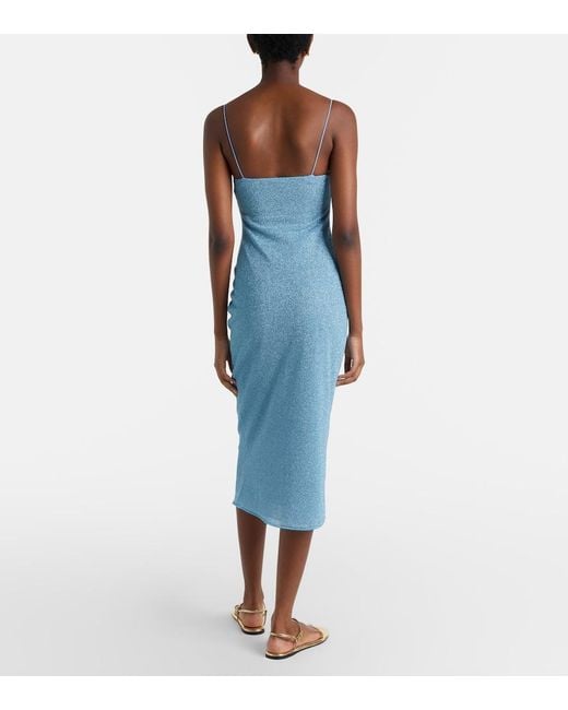 Oseree Blue Lumiere Midi Dress