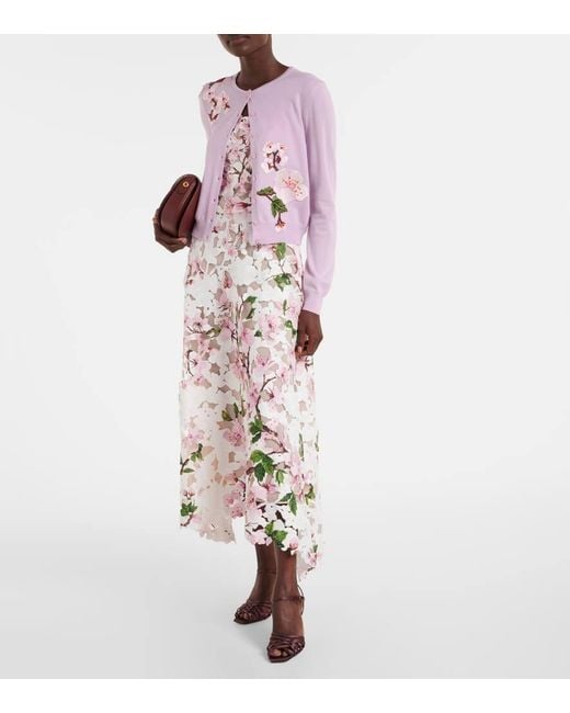 Cardigan di Oscar de la Renta in Pink