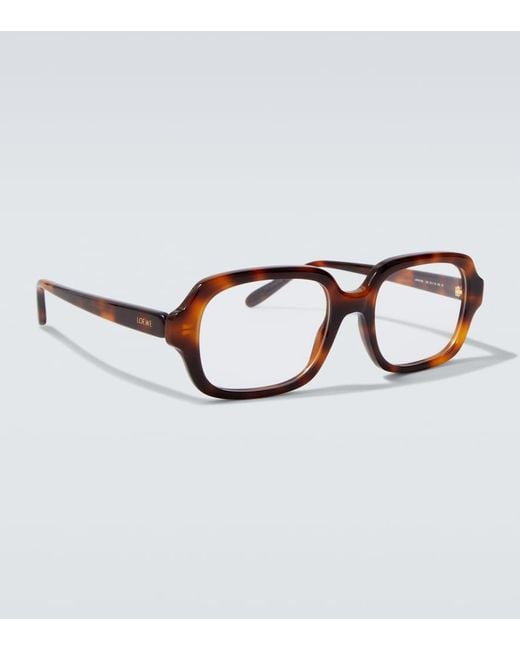 Loewe Eckige Brille Slim in Brown für Herren