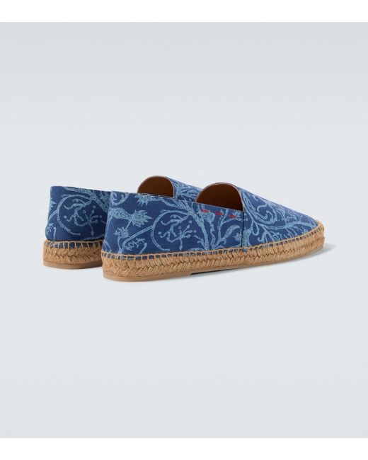 Kiton Bedruckte Espadrilles in Blue für Herren