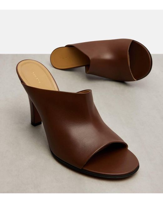 Mules Signum 90 De Piel The Row de color Brown