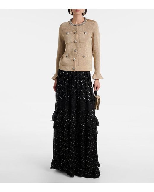 Self-Portrait Natural Embellished Cardigan