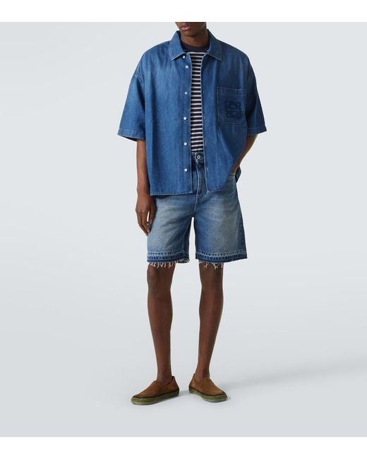 Loewe Blue Paula's Ibiza Denim Shorts for men
