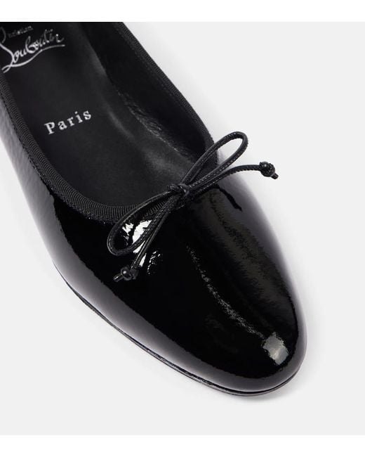 Christian Louboutin Black Sweetie Jane Patent Ballerina Flat