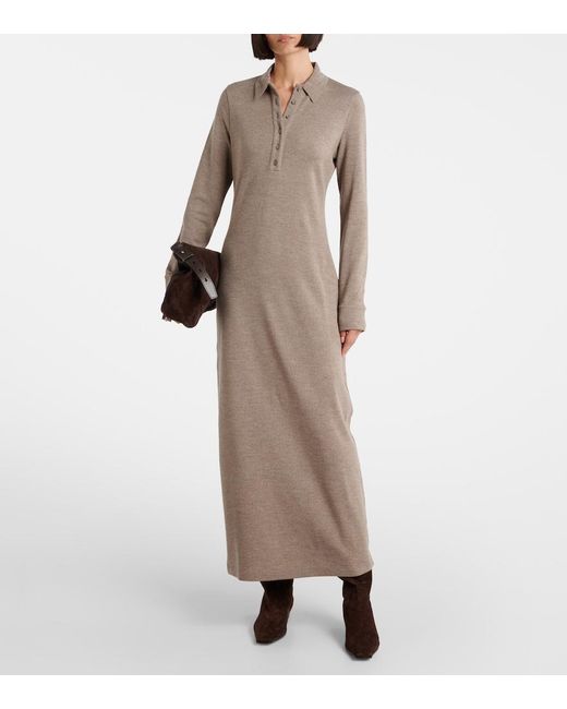 Ralph Lauren Natural Wool Jersey Polo Dress