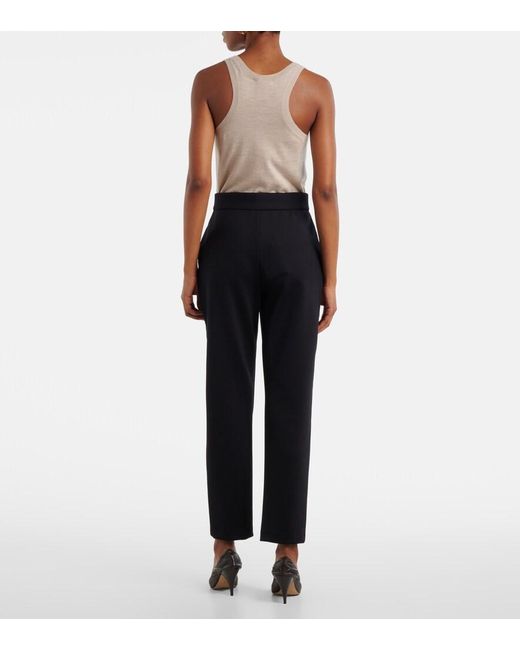 Max Mara Blue Orlando Cropped Straight Pants