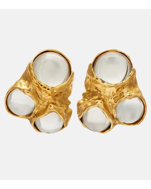 Orecchini A Clip Bubble di Saint Laurent in Metallic