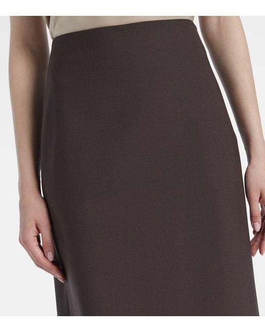 Brunello Cucinelli Brown Maxirock Aus Einem Wollgemisch