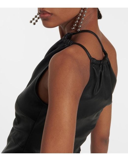 Amiri Black Cutout Leather Top