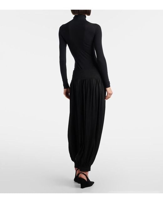 Alaïa Black Wool-Blend Balloon Pants