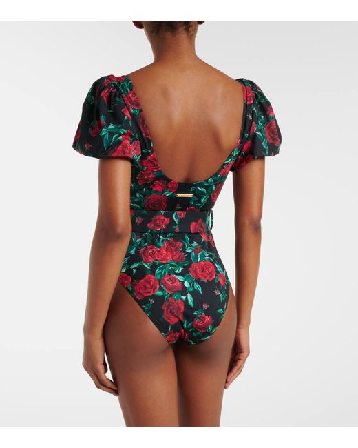 Alexandra Miro Blue Jeanie Floral Swimsuit