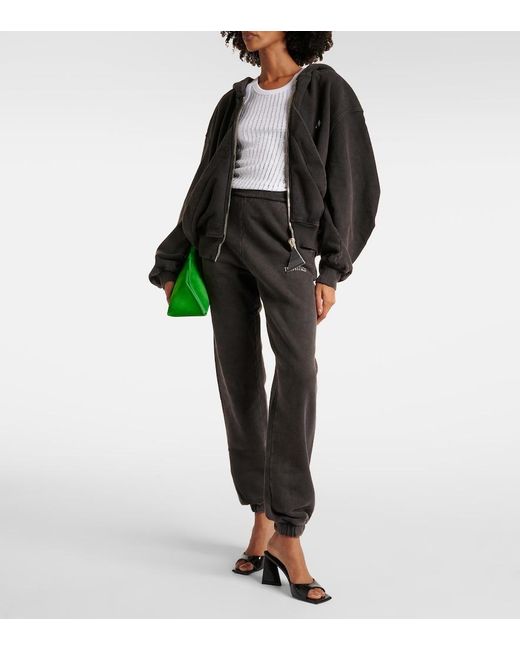 The Attico Gray Penny Logo Cotton Sweatpants