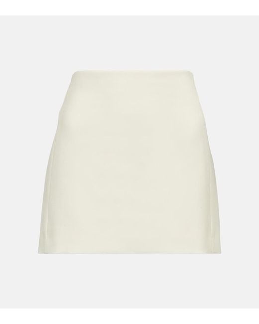 Wardrobe NYC White Virgin Wool Miniskirt