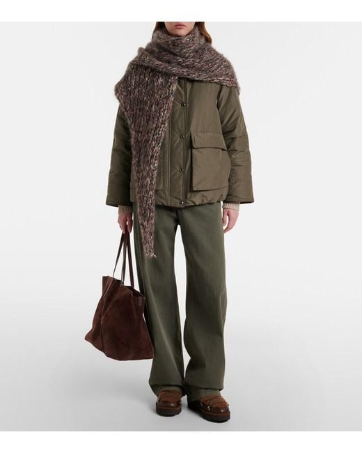 Brunello Cucinelli Brown Mohair-Blend Poncho