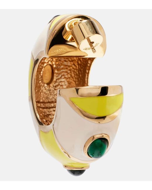 Jacquemus Yellow Verzierte Ohrringe Rayures