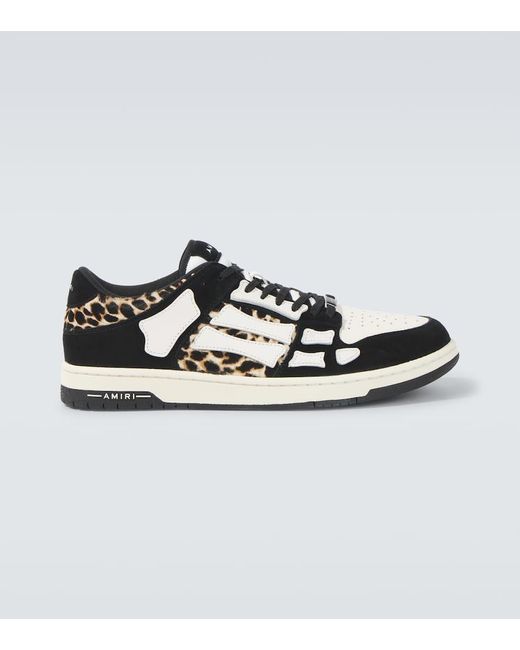 Amiri Multicolor Sneakers Leopard Skel Top Low Aus Leder