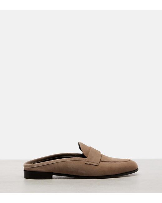 Max Mara Brown Goccia Suede Mules