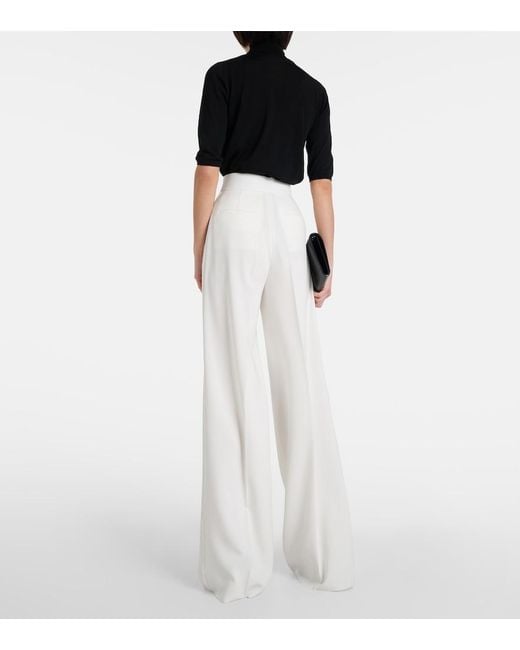 Max Mara White Ercole Cady Straight Pants