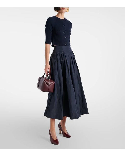 Max Mara Blue Midirock Jokey Aus Taft