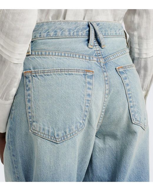 SLVRLAKE Denim Blue Cassie Wide-Leg Jeans