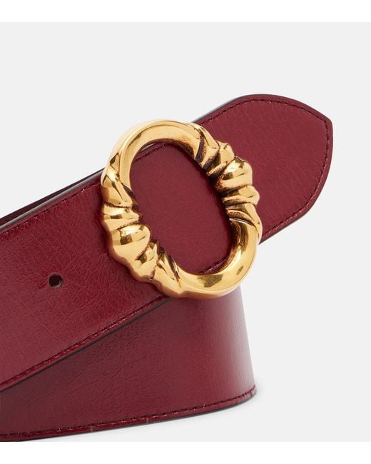 Etro Red Leather Belt