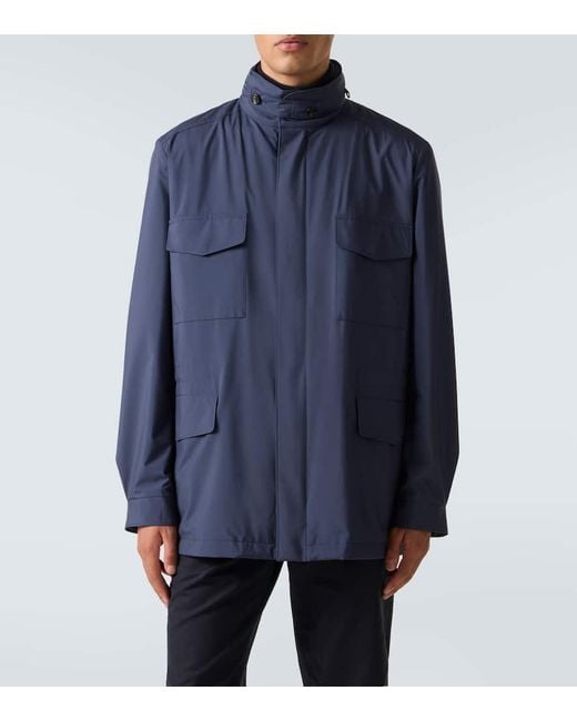 Loro Piana Blue Traveller Technical Jacket for men