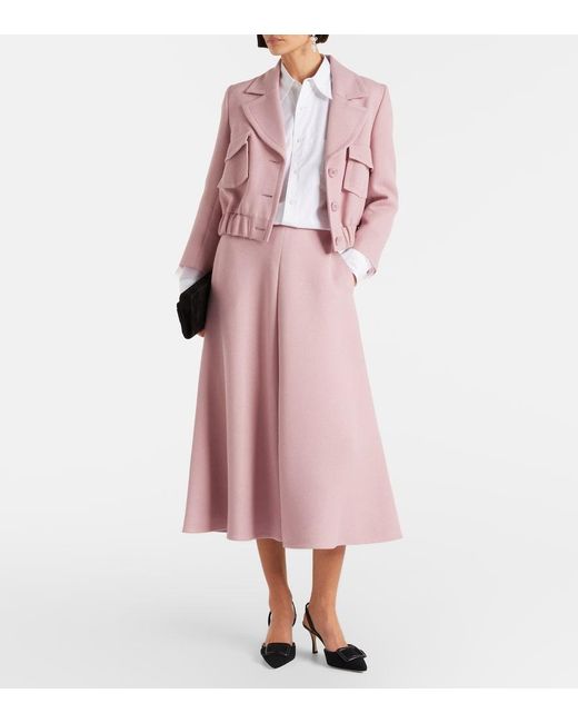Dorothee Schumacher Pink Layered Coolness High-Rise Midi Skirt