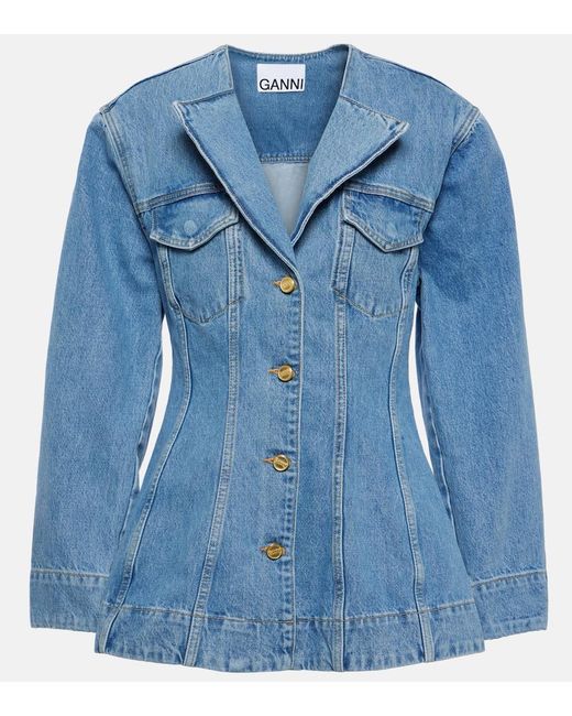 Ganni Blue Jeansjacke/-mantel