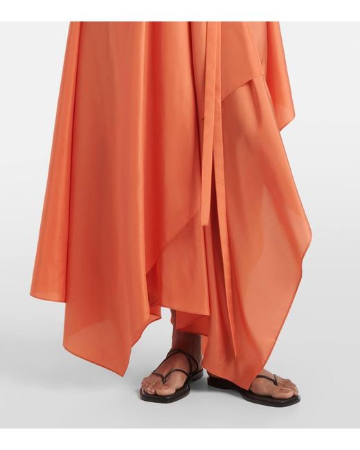 Joseph Orange Maxikleid Plumet Aus Seide